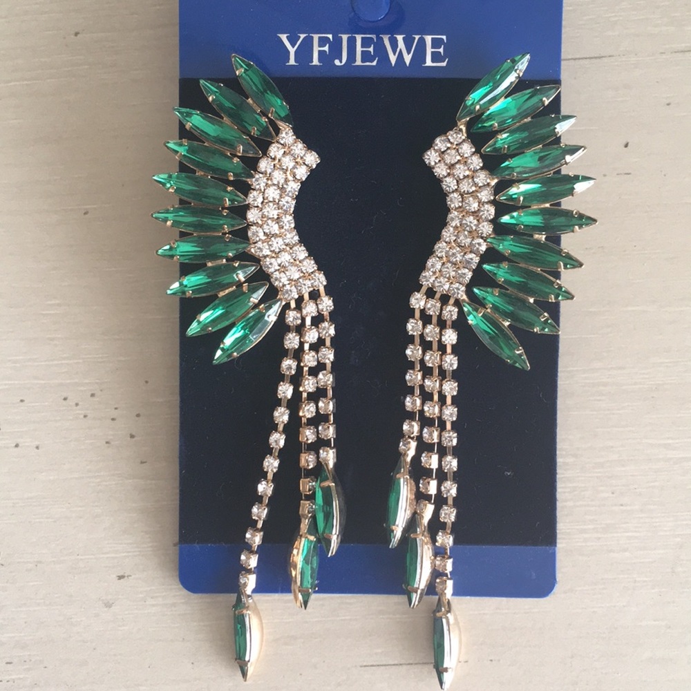 CLEO PEACOCK TASSEL EARRINGS - Picture 4 of 4